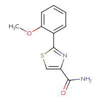 Chemical structure of 2-(2-methoxyphenyl)-1,3-thiazole-4-carboxamide - CSSB00053548094