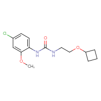 Chemical structure of 1-(4-chloro-2-methoxyphenyl)-3-(2-cyclobutoxyethyl)urea - CSSB02038327613