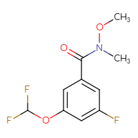 Chemical structure of 3-(difluoromethoxy)-5-fluoro-N-methoxy-N-methylbenzamide - CSSB01148880321