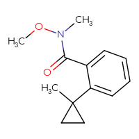 Chemical structure of N-methoxy-N-methyl-2-(1-methylcyclopropyl)benzamide - CSSB01992781467
