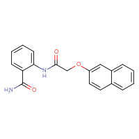 Chemical structure of 2-[2-(naphthalen-2-yloxy)acetamido]benzamide - CSSB00020581692