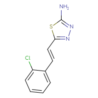 Chemical structure of 5-[(1E)-2-(2-chlorophenyl)ethenyl]-1,3,4-thiadiazol-2-amine - CSSB00021219168