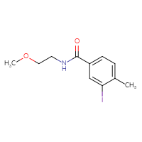 Chemical structure of 3-iodo-N-(2-methoxyethyl)-4-methylbenzamide - CSSB00020581794