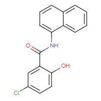Chemical structure of 5-chloro-2-hydroxy-N-(naphthalen-1-yl)benzamide - CSSB00104351935