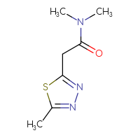 Chemical structure of N,N-dimethyl-2-(5-methyl-1,3,4-thiadiazol-2-yl)acetamide - CSSB00114253632