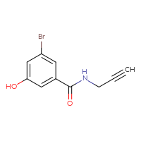 Chemical structure of 3-bromo-5-hydroxy-N-(prop-2-yn-1-yl)benzamide - CSSB00022743881