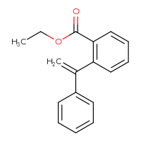 Chemical structure of ethyl 2-(1-phenylethenyl)benzoate - CSSB06584992665