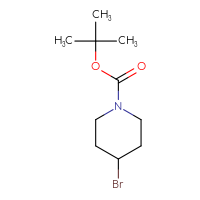 Chemical structure of tert-butyl 4-bromopiperidine-1-carboxylate - CSSB00012047260
