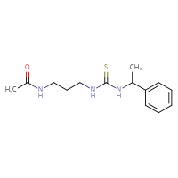 Chemical structure of N-(3-{[(1-phenylethyl)carbamothioyl]amino}propyl)acetamide - CSSB02016920157