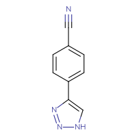 Chemical structure of 4-(1H-1,2,3-triazol-4-yl)benzonitrile - CSSB00031739665