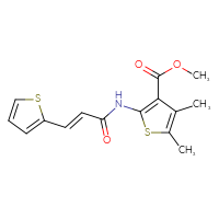 Chemical structure of methyl 4,5-dimethyl-2-[(2E)-3-(thiophen-2-yl)prop-2-enamido]thiophene-3-carboxylate - CSSB00132467517