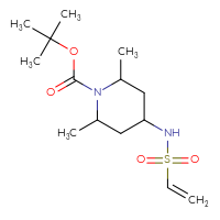 Chemical structure of tert-butyl 4-ethenesulfonamido-2,6-dimethylpiperidine-1-carboxylate - CSSB03550961714