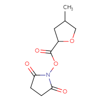 Chemical structure of 2,5-dioxopyrrolidin-1-yl 4-methyloxolane-2-carboxylate - CSSB00123876743