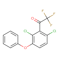 Chemical structure of 1-(2,6-dichloro-3-phenoxyphenyl)-2,2,2-trifluoroethan-1-one - CSSB21103685362