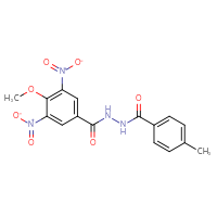 Chemical structure of N'-(4-methoxy-3,5-dinitrobenzoyl)-4-methylbenzohydrazide - CSSB00121711828