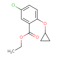 Chemical structure of ethyl 5-chloro-2-cyclopropoxybenzoate - CSSB14956975903