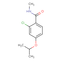 Chemical structure of 2-chloro-N-methyl-4-(propan-2-yloxy)benzamide - CSSB00010747170