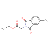 Chemical structure of ethyl 2-(5-methyl-1,3-dioxo-2,3-dihydro-1H-isoindol-2-yl)acetate - CSSB02000636091