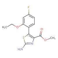 Chemical structure of methyl 2-amino-5-(2-ethoxy-4-fluorophenyl)-1,3-thiazole-4-carboxylate - CSSB06593414093
