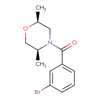 Chemical structure of (2S,5S)-4-(3-bromobenzoyl)-2,5-dimethylmorpholine - CSSB03566138980