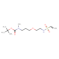 Chemical structure of tert-butyl N-[3-(2-ethenesulfonamidoethoxy)propyl]-N-methylcarbamate - CSSB03551312981