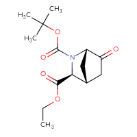 Chemical structure of 2-tert-butyl 3-ethyl (1S,3S,4R)-6-oxo-2-azabicyclo[2.2.1]heptane-2,3-dicarboxylate - CSSB01978409477
