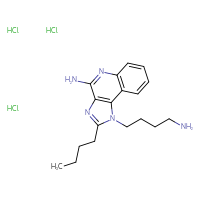 Chemical structure of 1-(4-aminobutyl)-2-butyl-1H-imidazo[4,5-c]quinolin-4-amine trihydrochloride - CSSB06256047100