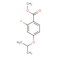 Chemical structure of methyl 2-fluoro-4-(propan-2-yloxy)benzoate - CSSB00010747627