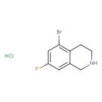 Chemical structure of 5-bromo-7-fluoro-1,2,3,4-tetrahydroisoquinoline hydrochloride - CSSB00103148116