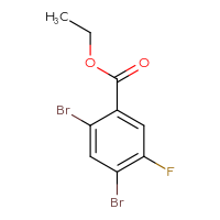Chemical structure of ethyl 2,4-dibromo-5-fluorobenzoate - CSSB00014686390