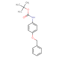 Chemical structure of tert-butyl N-[4-(benzyloxy)phenyl]carbamate - CSSB00012224396