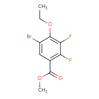 Chemical structure of methyl 5-bromo-4-ethoxy-2,3-difluorobenzoate - CSSB02519130208