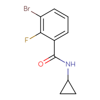 Chemical structure of 3-bromo-N-cyclopropyl-2-fluorobenzamide - CSSB00012361459