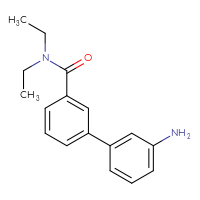 Chemical structure of 3'-amino-N,N-diethyl-[1,1'-biphenyl]-3-carboxamide - CSSB06592749981