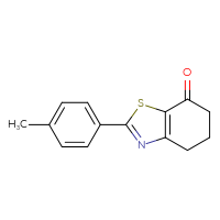 Chemical structure of 2-(4-methylphenyl)-4,5,6,7-tetrahydro-1,3-benzothiazol-7-one - CSSB00000750869