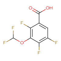 Chemical structure of 3-(difluoromethoxy)-2,4,5-trifluorobenzoic acid - CSSB00010166987