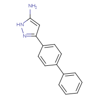 Chemical structure of 3-{[1,1'-biphenyl]-4-yl}-1H-pyrazol-5-amine - CSSB00020603847