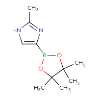 Chemical structure of 2-methyl-4-(4,4,5,5-tetramethyl-1,3,2-dioxaborolan-2-yl)-1H-imidazole - CSSB00010171796