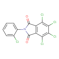 Chemical structure of 4,5,6,7-tetrachloro-2-(2-chlorophenyl)-2,3-dihydro-1H-isoindole-1,3-dione - CSSB00121686291