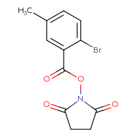 Chemical structure of 2,5-dioxopyrrolidin-1-yl 2-bromo-5-methylbenzoate - CSSB02172879284