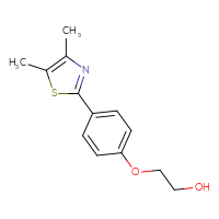 Chemical structure of 2-[4-(4,5-dimethyl-1,3-thiazol-2-yl)phenoxy]ethan-1-ol - CSSB06271103809