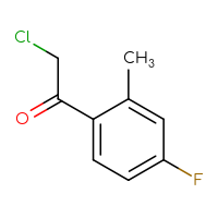 Chemical structure of 2-chloro-1-(4-fluoro-2-methylphenyl)ethan-1-one - CSSB00012753959