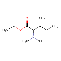 Chemical structure of ethyl 2-(dimethylamino)-3-methylpentanoate - CSSB07113904947