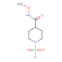 Chemical structure of 4-(methoxycarbamoyl)piperidine-1-sulfonyl chloride - CSSB14968819016