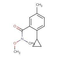 Chemical structure of 2-cyclopropyl-N-methoxy-N,5-dimethylbenzamide - CSSB01992782105