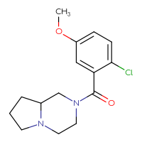 Chemical structure of 2-(2-chloro-5-methoxybenzoyl)-octahydropyrrolo[1,2-a]pyrazine - CSSB06394491278