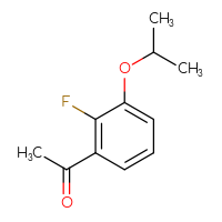 Chemical structure of 1-[2-fluoro-3-(propan-2-yloxy)phenyl]ethan-1-one - CSSB06258392224