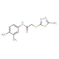 Chemical structure of 2-[(5-amino-1,3,4-thiadiazol-2-yl)sulfanyl]-N-(3,4-dimethylphenyl)acetamide - CSSB00027707221