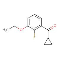 Chemical structure of cyclopropyl(3-ethoxy-2-fluorophenyl)methanone - CSSB20556351901