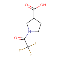 Chemical structure of 1-(2,2,2-trifluoroacetyl)pyrrolidine-3-carboxylic acid - CSSB00011791272